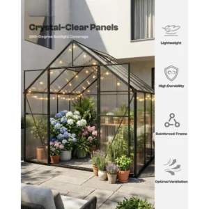 Heavy Duty Walk-In Polycarbonate Greenhouse