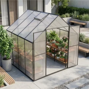 8x8 FT Walk-In Polycarbonate Greenhouse