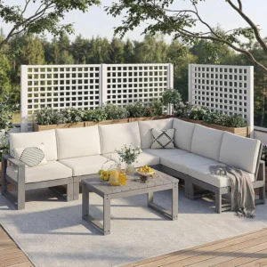 7-Piece HDPE Outdoor Sectional Patio Set
