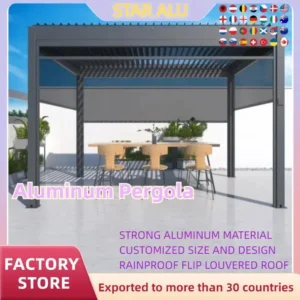 Bioclimatic Aluminum Pergola with Louvered Roof